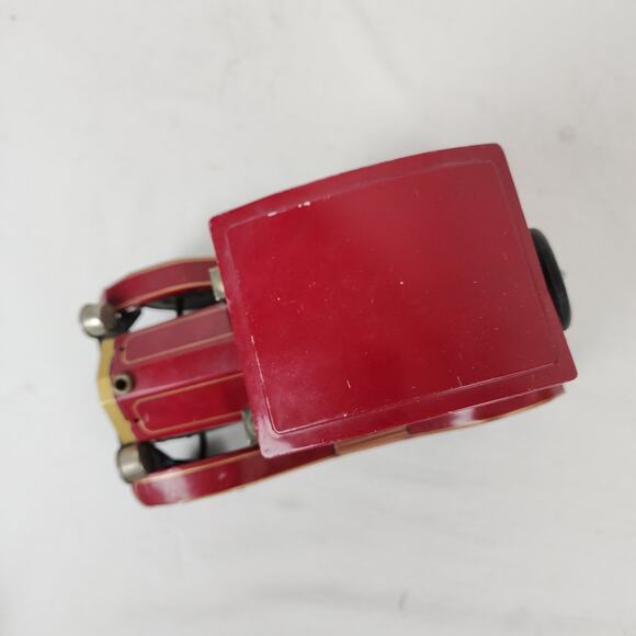 Vintage Tin Toy Car Litho Red Rosko Japan Grandpa Auto Working Lights Metal - Picture 7 of 11
